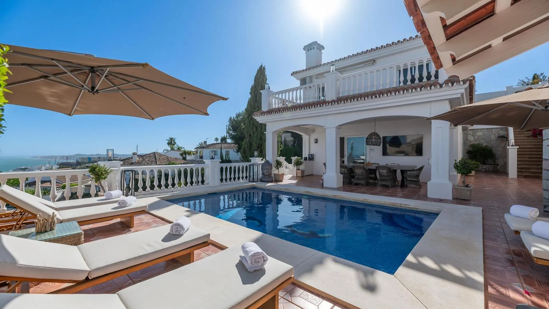 Villa With Sea Views & Heated Pool Benalmadena Spain